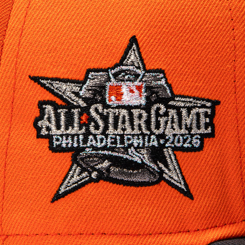 New Era 59Fifty Philadelphia Phillies 2026 All Star Game Patch Chainsaw Pinwheel Hat - Orange, Graphite New Era