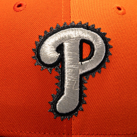 New Era 59Fifty Philadelphia Phillies 2026 All Star Game Patch Chainsaw Pinwheel Hat - Orange, Graphite New Era