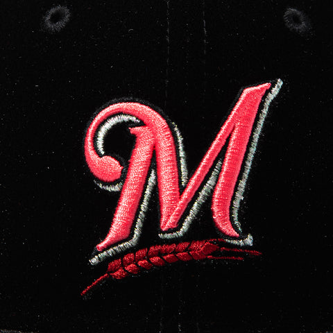 New Era 59Fifty Milwaukee Brewers 2002 All Star Game Patch Velvet Hat - Black, Infrared New Era