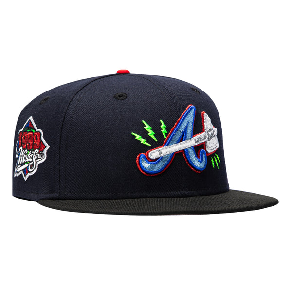 90s ハワイメイド レア RAINBOW S.CLARK 9’0 スタビ New Era 59Fifty Flawless Victory Atlanta Braves 1999 World Series