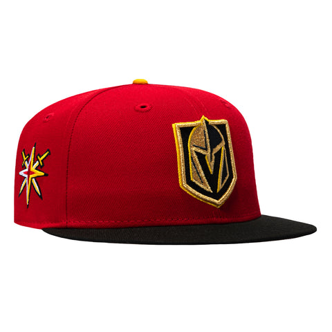 New Era 59Fifty Vegas Golden Knights Logo Patch Hat - Red, Black, Yellow