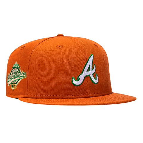 New Era 59Fifty Terra Cotta Atlanta Braves 1992 World Series Patch Hat - Light Burnt Orange