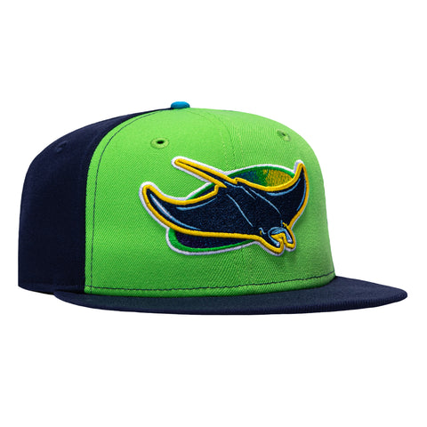 New Era 59Fifty Tampa Bay Rays Alternate Rail Hat - Light Green, Light Navy