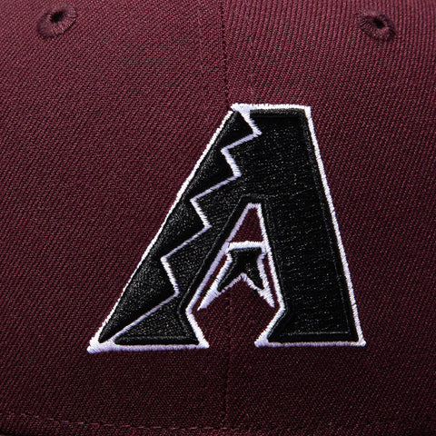 New Era 59Fifty Arizona Diamondbacks Mexico Flag Patch A Hat - Maroon, Black, White New Era