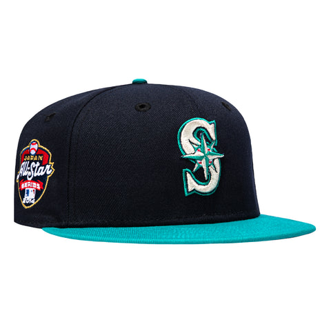 New Era 59Fifty Seattle Mariners 2014 Japan All Star Series Patch Hat - Navy, Teal