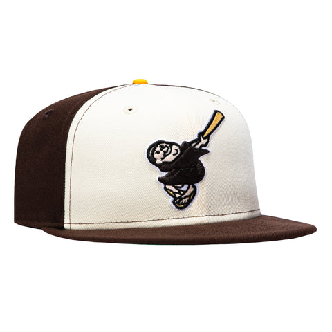 New Era 59Fifty San Diego Padres Swinging Friar Rail Hat - White, Brown