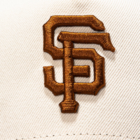 New Era 9Forty A-Frame San Francisco Giants 2010 World Series Patch Snapback Hat - Cream, Brown New Era