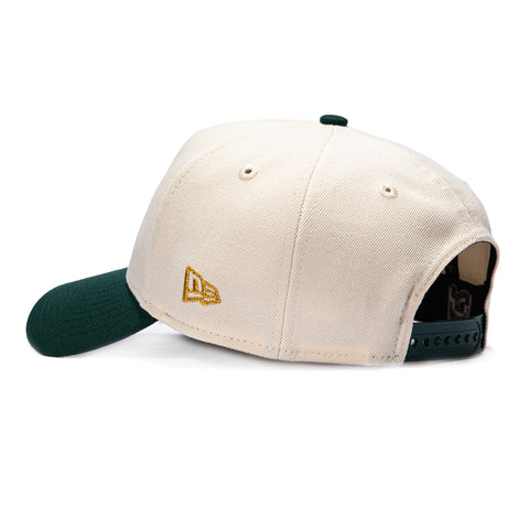 New Era 9Forty A-Frame Detroit Tigers 1984 World Series Patch Snapback Hat - Cream, Green New Era