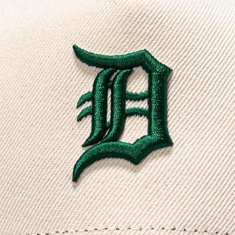 New Era 9Forty A-Frame Detroit Tigers 1984 World Series Patch Snapback Hat - Cream, Green New Era