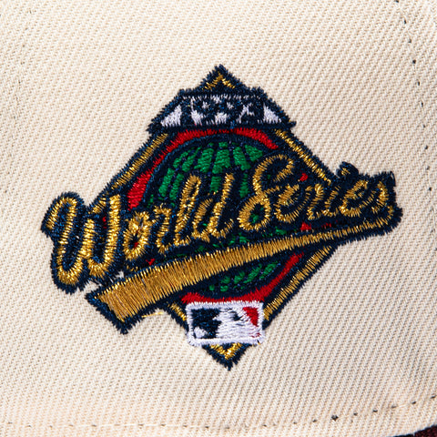 New Era 9Forty A-Frame Philadelphia Phillies 1993 World Series Patch Snapback Hat - Cream, Maroon New Era