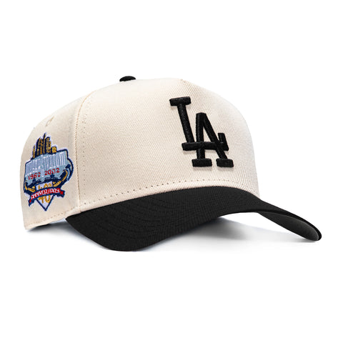 New Era 9Forty A-Frame Los Angeles Dodgers 40th Anniversary Patch Snapback Hat - Cream, Black