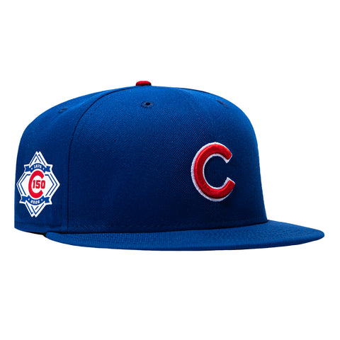 New Era 59Fifty Chicago Cubs 150th Anniversary Patch Game Hat - Royal New Era