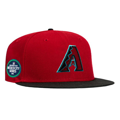 New Era 59Fifty Arizona Diamondbacks Mexico City Series Patch Home Hat - Sedona Red, Black New Era