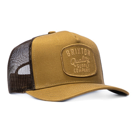 Brixton Hubal Mesh Snapback Trucker Hat - Khaki Brixton