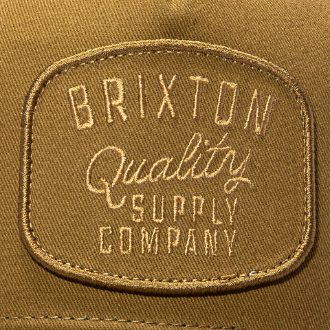 Brixton Hubal Mesh Snapback Trucker Hat - Khaki Brixton