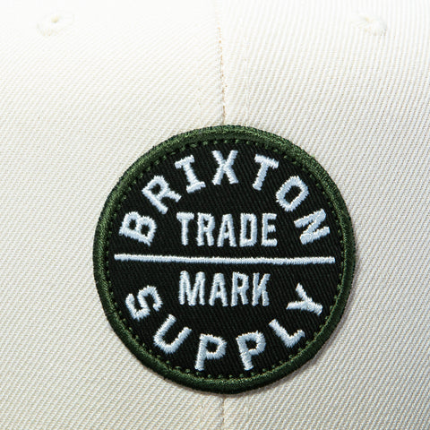 Brixton Oath III Snapback Hat - Wax Paper, Olive Brixton