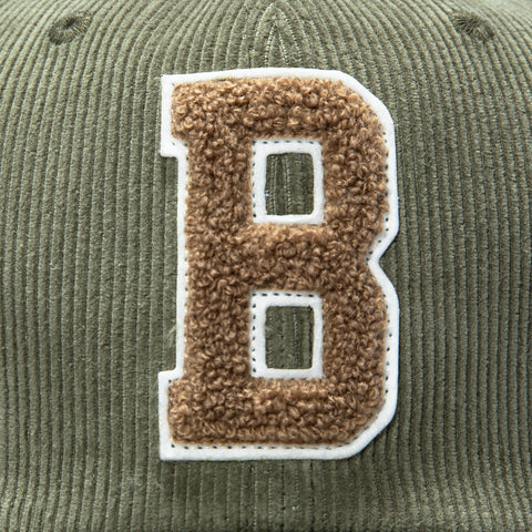 Brixton Big B Corduroy Strapback Hat - Olive Brixton