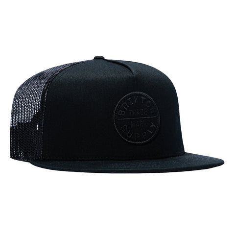 Brixton Oath Mesh Snapback Trucker Hat - Black, Black Brixton
