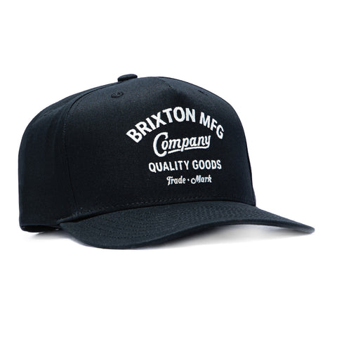 Brixton Stratton Snapback Hat - Black Brixton
