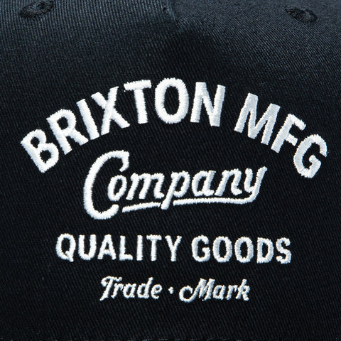 Brixton Stratton Snapback Hat - Black Brixton