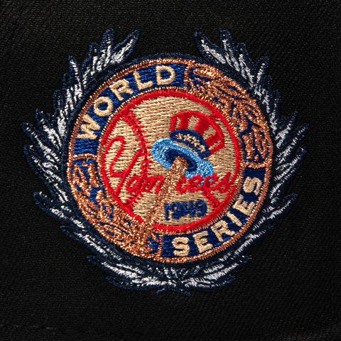 New Era 59Fifty New York Yankees 1949 World Series Patch Old English Hat - Black, Graphite, Metallic Copper New Era