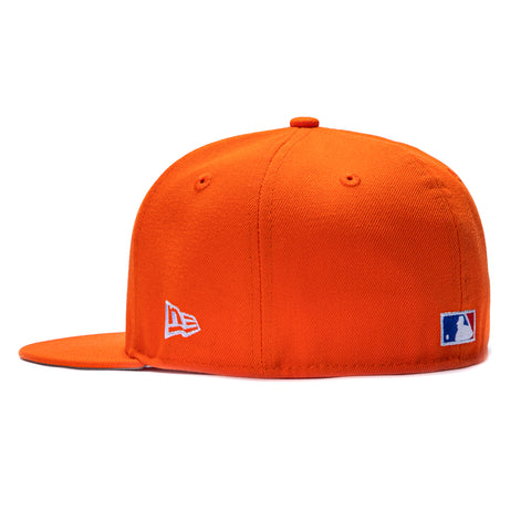 New Era 59Fifty New York Yankees 1999 World Series Patch Hat - Orange, White New Era