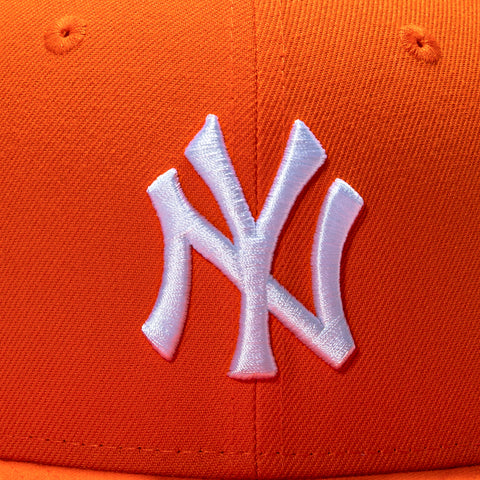 New Era 59Fifty New York Yankees 1999 World Series Patch Hat - Orange, White New Era