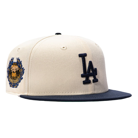 New Era 59Fifty Los Angeles Dodgers 1963 World Series Patch Hat - Cream, Navy