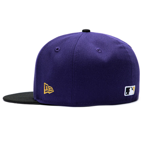 New Era 59Fifty Los Angeles Dodgers 2025 World Series Champions Patch Hat - Purple, Black, Metallic Gold New Era