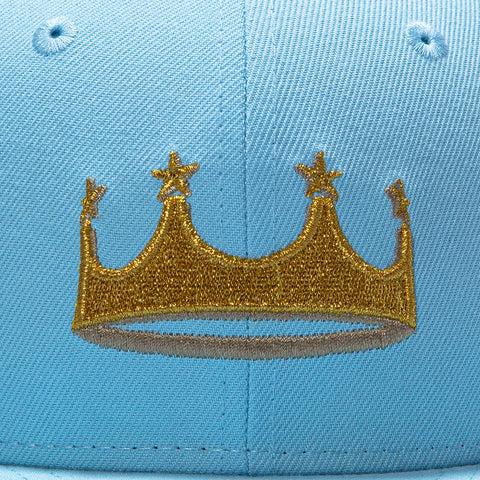 New Era 59Fifty Kansas City Royals 50th Anniversary Patch Crown Hat - Light Blue New Era