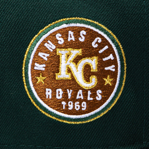 New Era 59Fifty Highball Kansas City Royals 1969 Inaugural Patch Hat - Green, Tan New Era