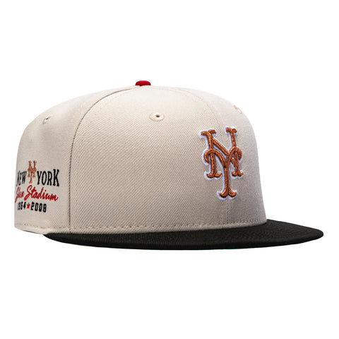 New Era 59Fifty Highball New York Mets Shea Stadium Patch Hat - Stone, Black