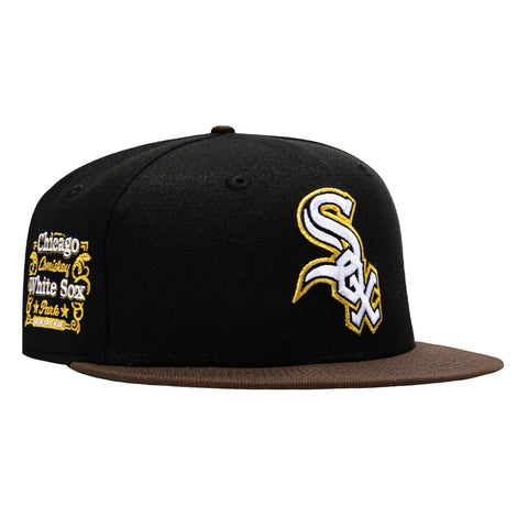 New Era 59Fifty Highball Chicago White Sox Comiskey Patch Hat - Black, Brown
