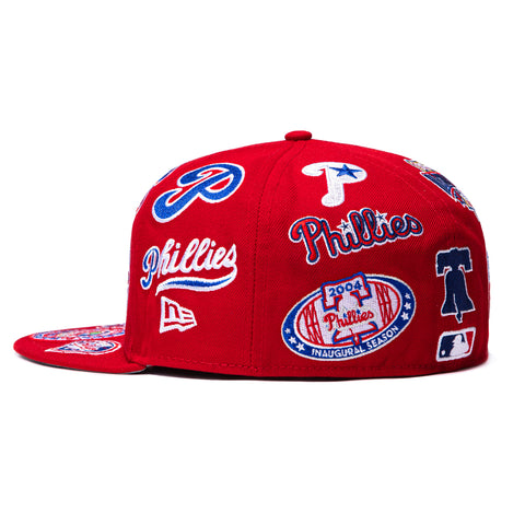 New Era 59Fifty All Over Philadelphia Phillies Hat - Red New Era