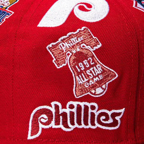 New Era 59Fifty All Over Philadelphia Phillies Hat - Red New Era