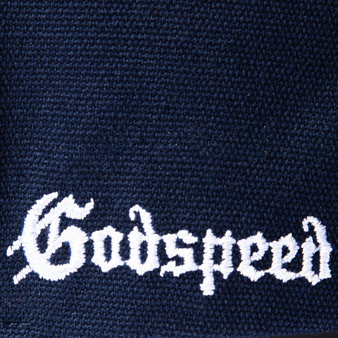 Godspeed G Logo Trucker Snapback Hat - Navy, Yellow Godspeed