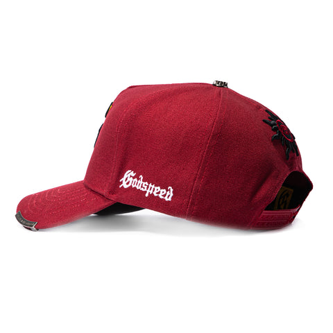 Godspeed G Logo Trucker Snapback Hat - Cardinal Godspeed