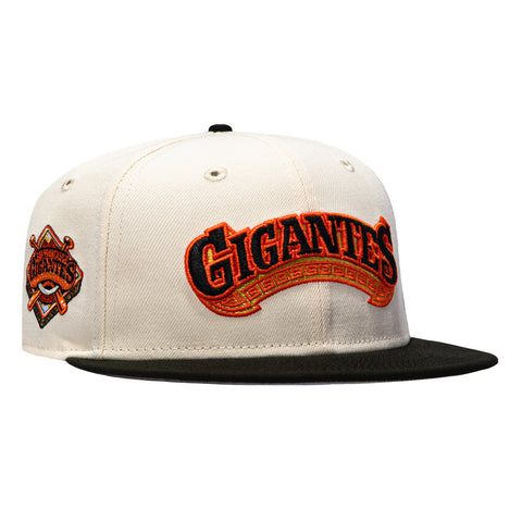 New Era 59Fifty San Francisco Giants Logo Patch Alternate Word Hat - Cream, Black