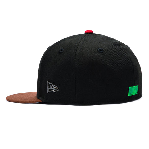 New Era 59Fifty New York Yankees 75th Anniversary Patch Print Fill Hat - Black, Brown New Era