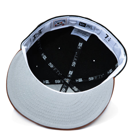 New Era 59Fifty New York Yankees 75th Anniversary Patch Print Fill Hat - Black, Brown New Era