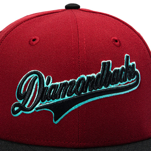 New Era 59Fifty Arizona Diamondbacks 2011 All Star Game Patch Script Hat - Sedona Red, Black, Mint New Era