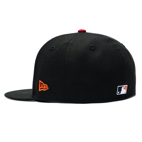 New Era 59Fifty San Francisco Giants Splash Patch Hat - Black, Black, Orange New Era