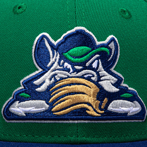 New Era 59Fifty Hartford Yard Goats Rock Cats Hat - Kelly Green, Royal New Era