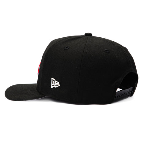 New Era 9Fifty A-Frame 2026 Del Mundo Mexico Flag Patch Old English Snapback Pre-curved Hat - Black