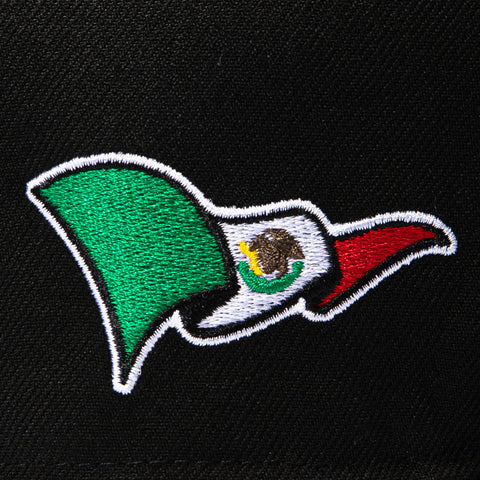 New Era 9Fifty A-Frame 2026 Del Mundo Mexico Flag Patch Old English Snapback Pre-curved Hat - Black