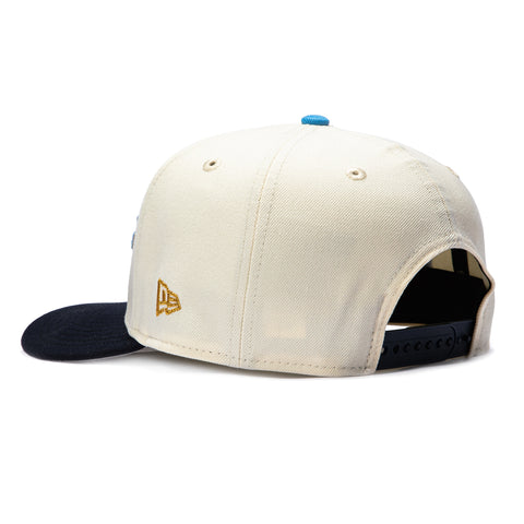 New Era 9Fifty A-Frame 2026 Del Mundo Argentina Flag Patch Script Snapback Pre-curved Hat - White, Navy