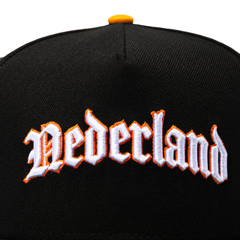 New Era 9Fifty A-Frame 2026 Del Mundo Netherlands Flag Patch Snapback Pre-curved Hat - Black