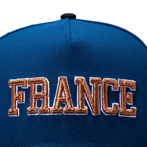 New Era 9Fifty A-Frame 2026 Del Mundo France Flag Patch Snapback Pre-curved Hat - Royal, Navy