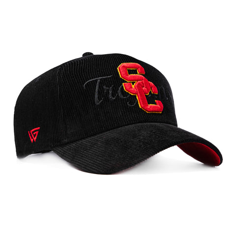 Woodn Grail USC Trojan Corduroy Snapback Hat - Black Woodn Grail