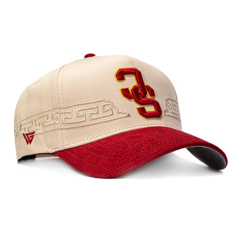 Woodn Grail USC Trojan Upside Down Key Script Snapback Hat - Cream, Cardinal Woodn Grail